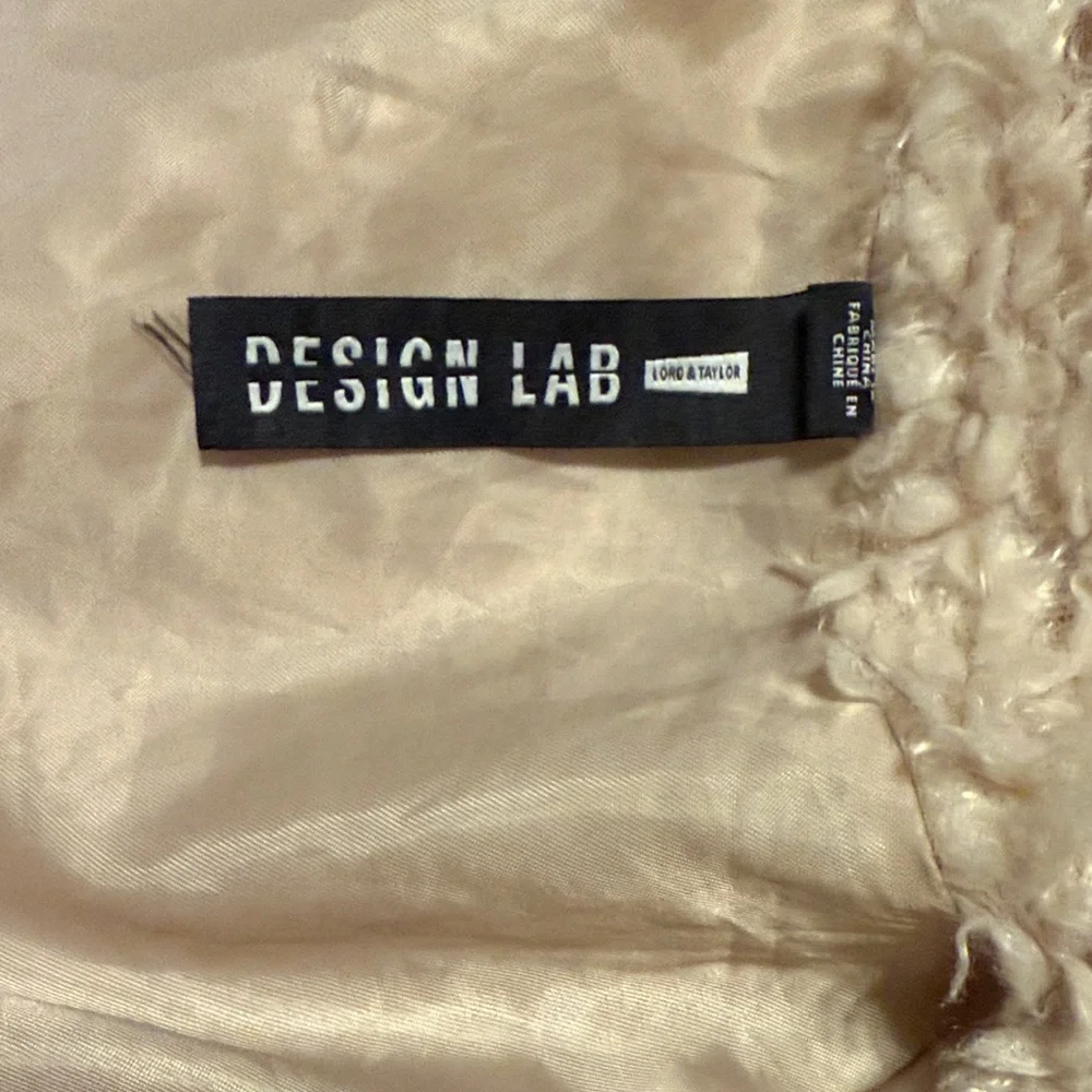 Design Lab Lord & Taylor Cream Teddy Vest